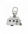 Sterling Silver Oxidized Small Three Dimesional RV Camper Vacation Trailer Charm - CD115SJTWT5
