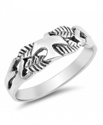 Dove Leaf Oxidized Bird Branch Peace Ring .925 Sterling Silver Band Sizes 5-10 - CT184Y7UMND