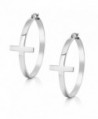 Stainless Steel Silver Earrings Diameter in Women's Hoop Earrings