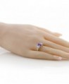 Amethyst Aquamarine Sterling 3 Stone Available in Women's Statement Rings