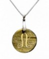 Initial Necklace Pendant- Monogram necklace- Made of Gold Sheen Obsidian- with 18" Metal Necklace Chain - CJ183QUUR4O