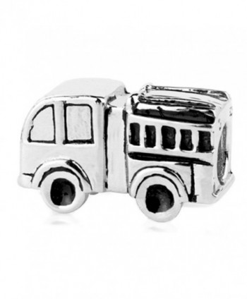 Jovana Sterling Silver Fire Truck Bead Charm- Fits Pandora Bracelet - CO116C2BOGL
