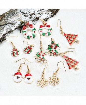 Akvode Christmas Stockings Snowflake Thanksgiving in Women's Drop & Dangle Earrings