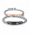 2 Pcs Stainless Steel Couples Bracelets for His & Her Matching Set Gift For Lover - CY1890GUQUD