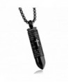 Mintik Pendant Stainless Cremation Necklace - black - C6188XMCXRL