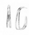Silpada 'Natural Order' Sterling Silver Geometric Hoop Earrings - C112O4SZIEU