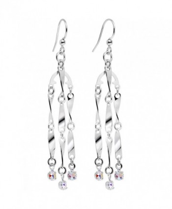 Body Candy Handcrafted Silver Plated Glitz Chandelier Earrings Created with Swarovski Crystals - CQ12I4TOUD3