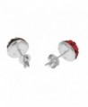 Ladybug Zirconia Sterling Silver Earrings in Women's Stud Earrings