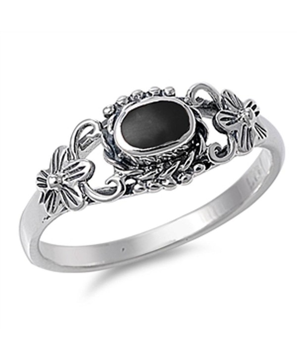 CHOOSE YOUR COLOR Sterling Silver Ring - Simulated Onyx - C711Y23O8EH