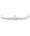 EVER FAITH Silver-Tone Austrian Crystal Wedding Hair Tiara Headband - CQ11QR6GQLF