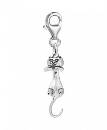 Cat Clip on Pendant Charm for Bracelet or Necklace - C9121D1CKC7