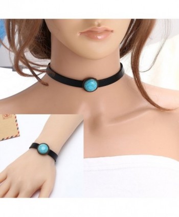 Yunhan Turquoise Necklace Bracelet Adjustable