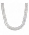 9mm Rhodium Plated Herringbone Chain + Microfiber Jewelry Polishing Cloth - CW11DLAXT6J
