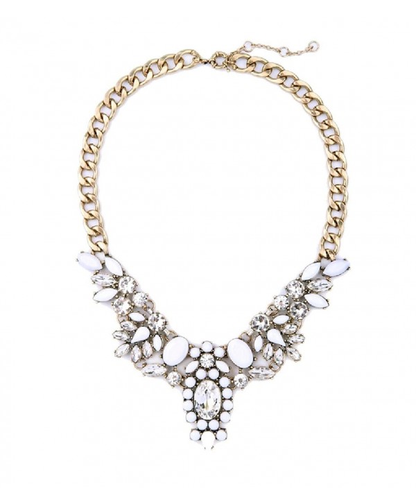 Fun Daisy Fashion Jewelry Retro Shiny Crystal Water Droplets Female Necklace - xl00489 - C511LBOXVYN