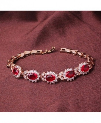 GULICX Flower Zirconia Crystal Bracelet in Women's Link Bracelets