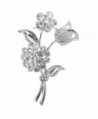 YAZILIND Jewelry Noble Rose Flower Shape Carved Full Shining Brooches and Pins Bridal - CS11KBVE9YX