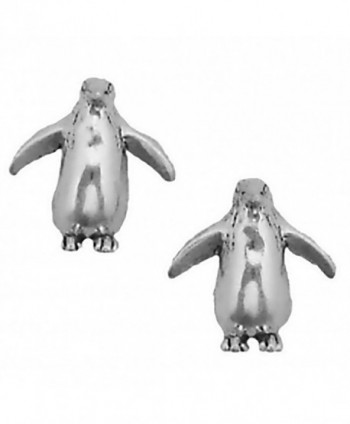 Corinna-Maria 925 Sterling Silver Penguin Earrings Studs Tiny Mini Stainless Steel Posts and Backs - CW115W744K5