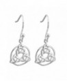 Sterling Silver Celtic Trinity Knot 4 Distinct Designs Fish-hook Dangle Earrings (Celtic Trinity Knot) - CN12NS36BZ4