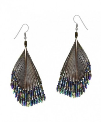 Ruffles Peacock Statement Fashion Earrings in Women's Drop & Dangle Earrings