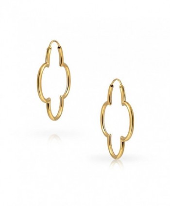 Bling Jewelry Modern Clover Earrings in Women's Hoop Earrings