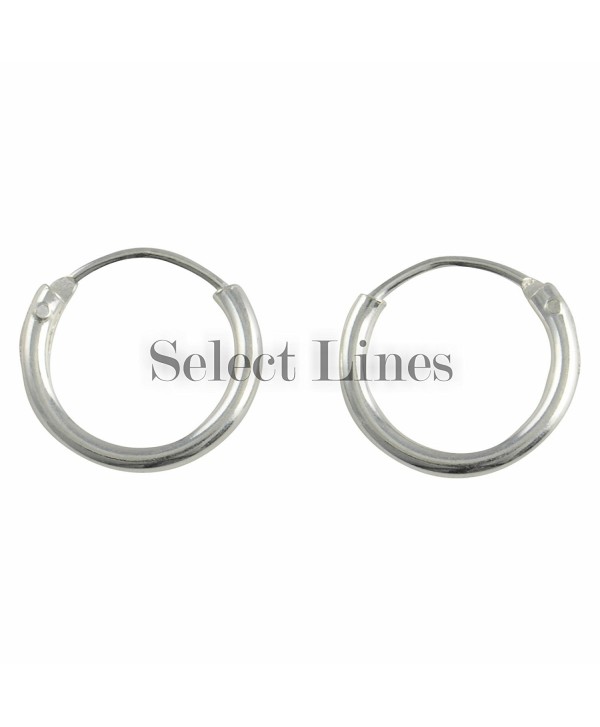 Sterling Silver Small 10mm Endless Hoop Earrings Round Genuine Solid 925 Jewelry - CR11GNDN10B
