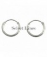 Sterling Silver Small 10mm Endless Hoop Earrings Round Genuine Solid 925 Jewelry - CR11GNDN10B