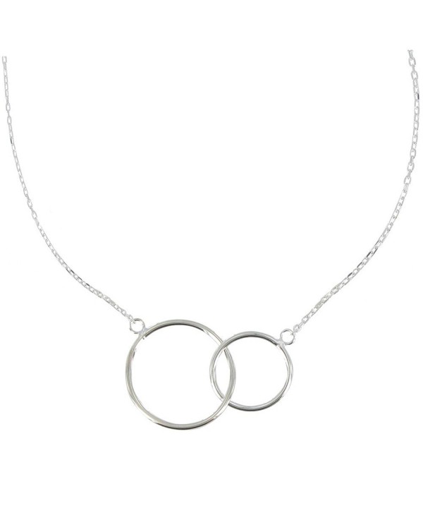 Les Poulettes Jewels - Sterling Silver Necklace Two Circles - CO11KATR27B