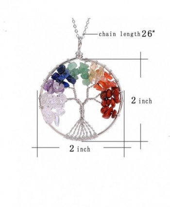 Chakras Necklace Handmade Gemstone Amethyst