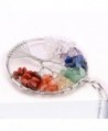 Chakras Necklace Handmade Gemstone Amethyst in Women's Pendants