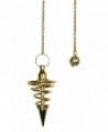 Gold Metal Spiral Pendulum on a 5 " Chain- with Satin Pouch- Instruction Leaflet with Oracle Chart - CT11OE8357B