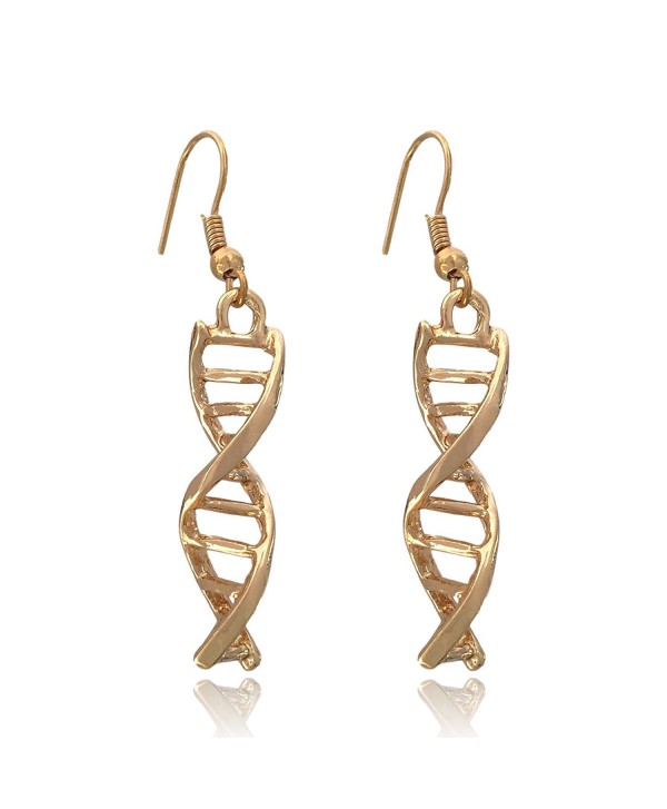 COS (TM) DNA Double Helix Dangle Earrings (Gold) - CC12NZ3TQ2Q