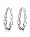 YFN Women's Jewelry Hoops 925 Sterling Silver Polished Irish Celtic knot Hoop Earrings Charms - CC1853Z6IOR