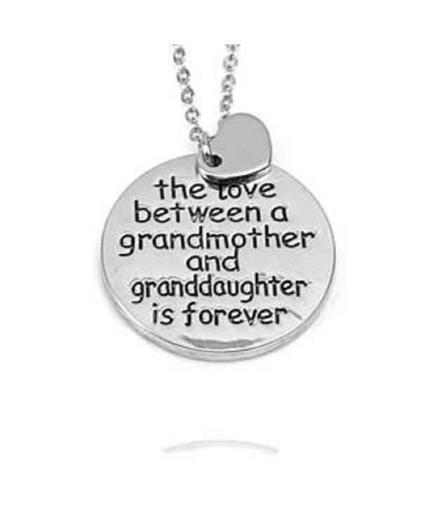 The Love Between Grandmother and Granddaughter Is Forever Pendant Necklace Silver Shoppingbuyfaith - CS129TWV1N1