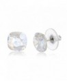 Lesa Michele Aurora Borealis Cushion Stud Earring in Stainless Steel made with Swarovski Crystals - C7187ZZOA8K