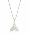 Solvar Celtic Weave & Trinity Knot Necklace Silver Irish Made - C3116WERQWP