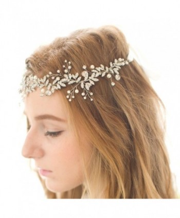 BriLove Bohemian Simulated Hairpieces Silver Tone