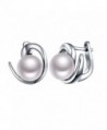 Sinya Geometry Hoop Earring in 925 sterling silver with Cultured Freshwater Pearls for Women - CG12NSRYUX9