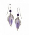 Silver Forest Layered Purple Drop Earrings Ne-0024a - C611BRTN0RF