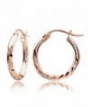 Hoops & Loops Sterling Silver 2mm Diamond-Cut High Polished Round Hoop Earrings- All Sizes - C412KKGHM0B