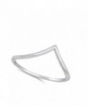 Pointed Chevron Polish Sterling Silver
