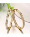 JAJAFOOK Rhinestones Earrings Nickel free Hypoallergenic in Women's Hoop Earrings