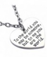 Mother's Day Gift for MOM Wife You are My World Heart Necklace - CK11S04KUYB