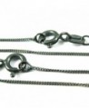 Sterling Silver Oxidized Chain Necklace