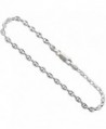 Sterling Silver Puffed Anchor Chain Necklaces & Bracelets 3.4mm Nickel Free Italy- sizes 7 - 30 inch - CS111IELA0H