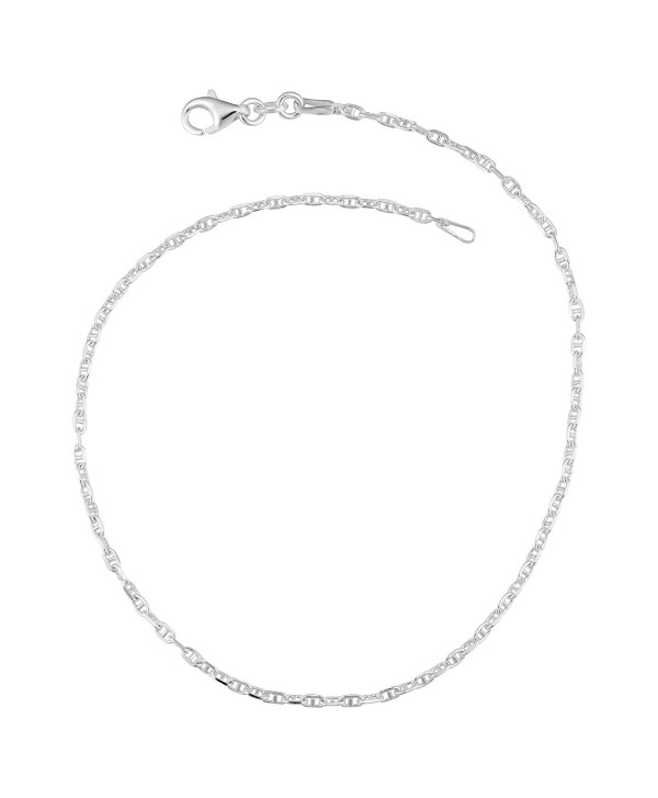 Sterling Silver Flat Mariner Link Anklet (1.85mm- 10 inch) - CB11CTYDH25
