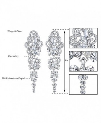 mecresh Crystal Earrings Wedding Womens