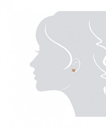 Plated Stering Silver Plumeria Earrings in Women's Stud Earrings