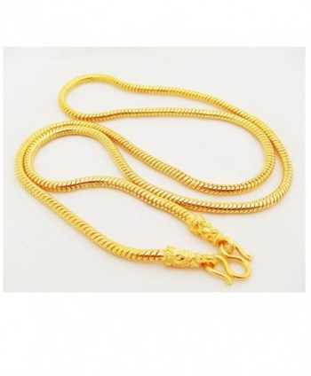 22K 23K 24K THAI BAHT GOLD GP NECKLACE 24 inch 60 Grams 4 MM Jewelry - CH1213IC4M1