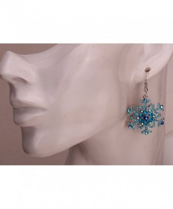 Hiddleston Jewelry Snowflake Earrings Christmas in Women's Drop & Dangle Earrings