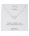 My Very Best Knot of Friendship Double Heart Necklace - silver plated brass - CT1888GCIK9
